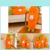 Lovable Carrot Bunny Plush Toy Down Cotton Filling Creative Plushie Ideal For Girls