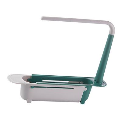 Porta Lavello da Cucina in Plastica Telescopico Regolabile Asciugatura Scarico Interno Casa Spazzola Pulizia Mocio Porta Spugna Accessori
