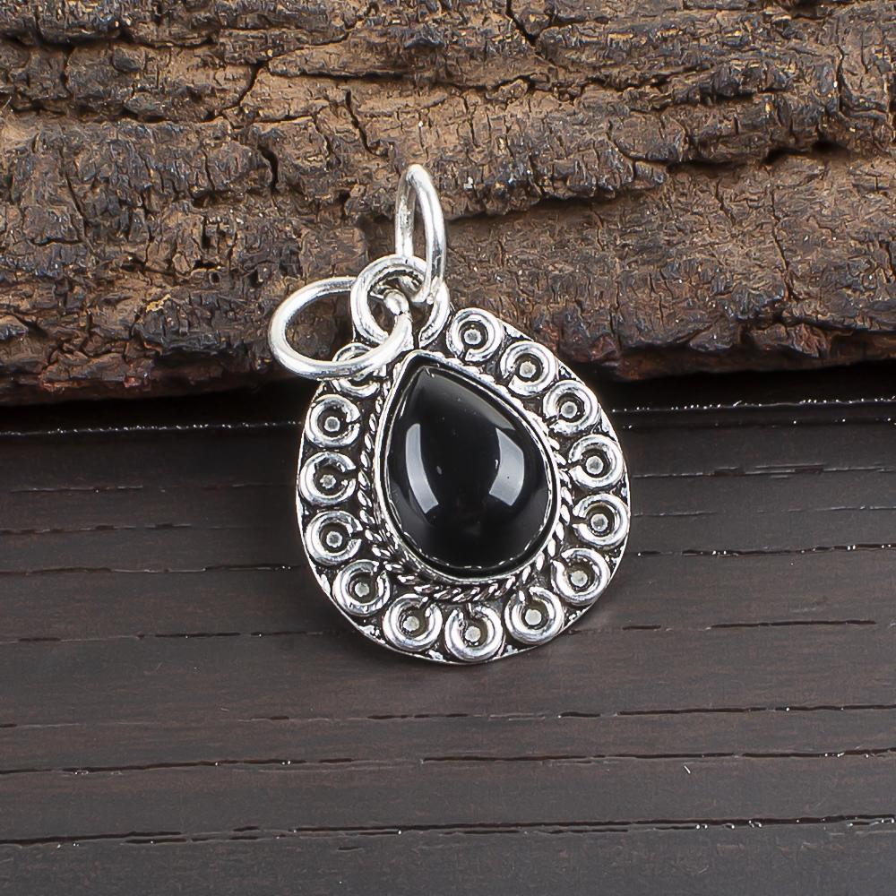 Black Tourmaline Pendant Gemstone Jewelry, 925 Solid Sterling Silver Pendant Necklace, Handmade Silver Chain Pendant Jewelry