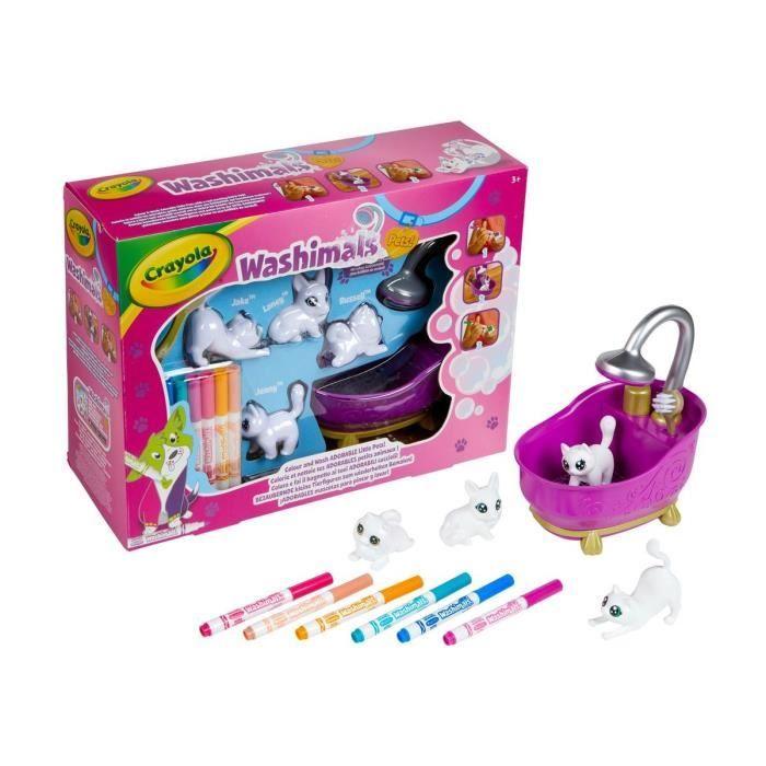 Washimals - mes animaux à colorier - crayola - glam pets - dès 3 ans