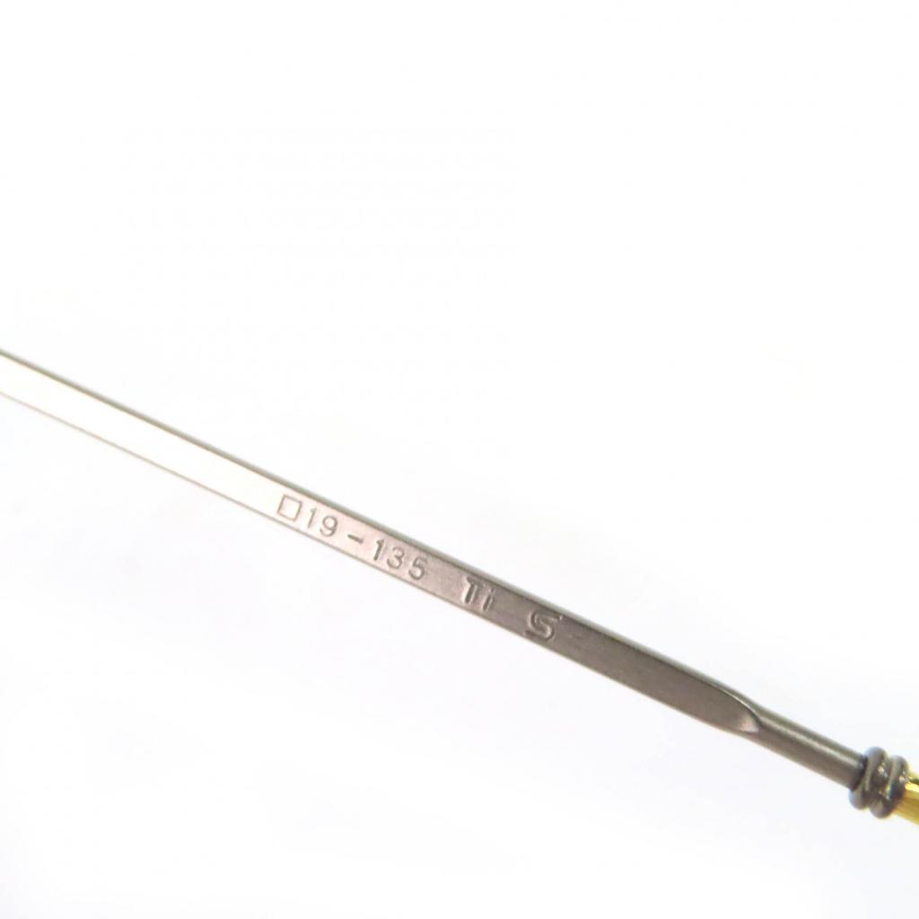 Very Good PARIS MIKI Glasses Titanium, temples partially in K18, rimless AU-132 Used