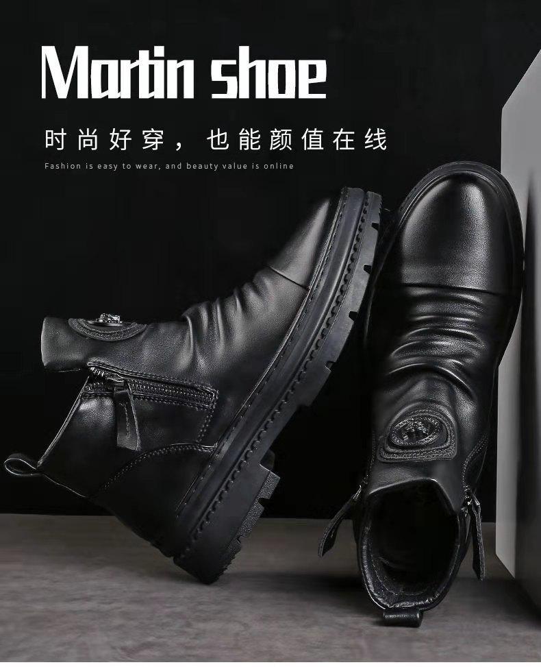 Chelsea Boots for Men Business Office Formal Dress Shoes Men Casual High-top Ankle Boots Men Platform Boots