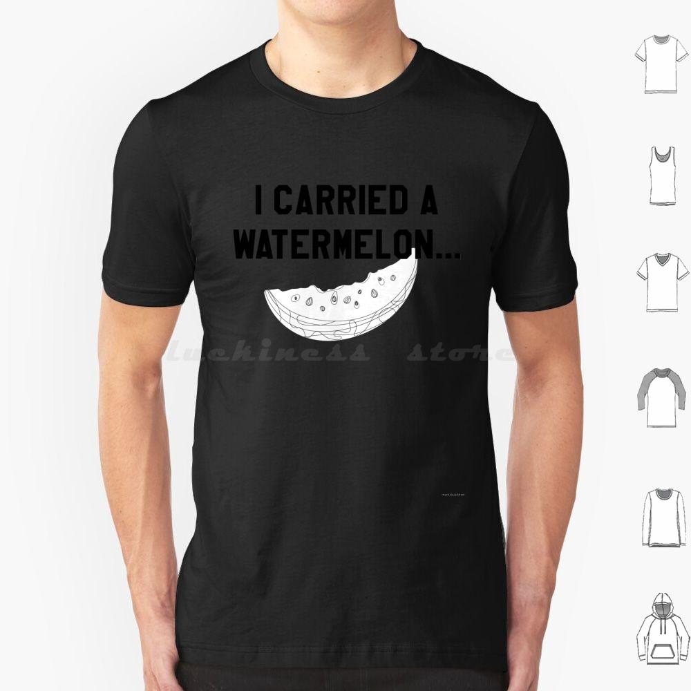 I Carried A Watermelon Black Text T Shirt Big Size 100 Cotton Dirty Dancing Watermelon Johnny Castle Baby Dancing 80s