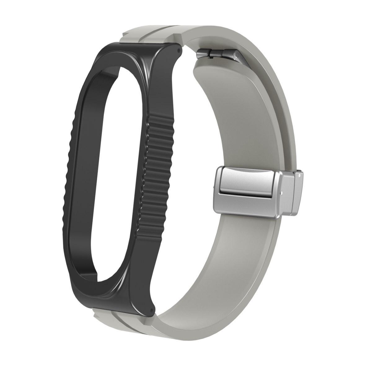 

Складной магнитный силиконовый ремешок для Xiaomi Mi Band 3-8 Mi 8 with Transparent Case