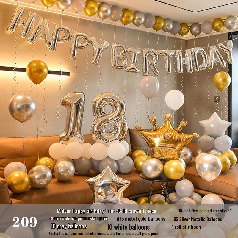 Romantic Birthday Balloon Set: High-End Decorations for Boyfriend or Girlfriend