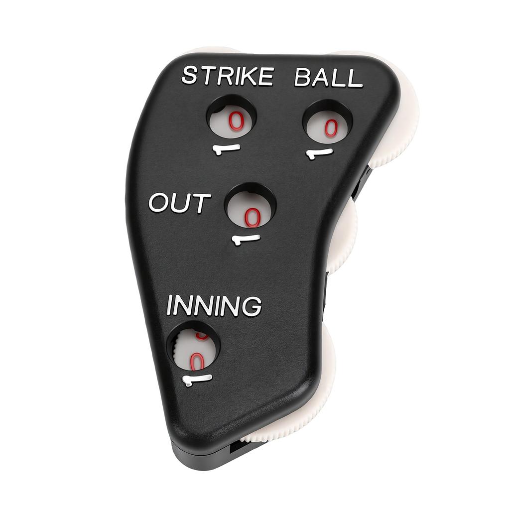 Baseball-Schiedsrichter-Klicker ABS 4 Zifferblätter Baseball-Zähler zum Aufzeichnen von Ausen, Innings, Bällen, Strikes