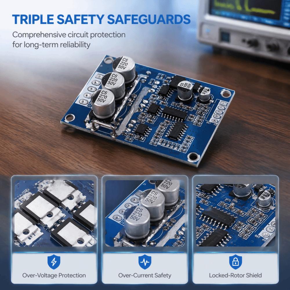20A Current DC Motor Driver Board 500W Power BLDC Motor Controller  For Industrial Equipment