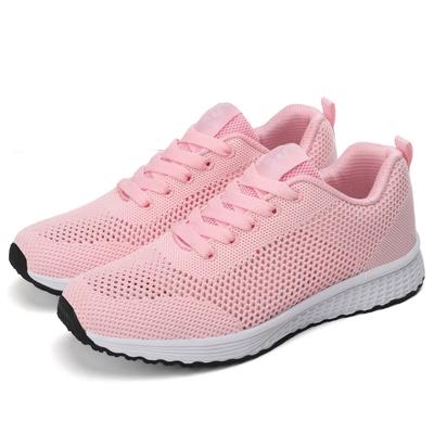 Fashion New Women Casual Shoes Woven Breathable Women Sneakers Walking Mesh Lace Up Flat Shoes Sneakers Women Tenis Feminino