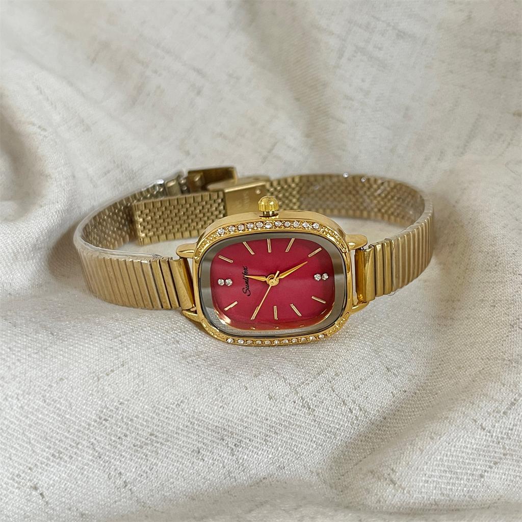 Retro Gilt Oval Light Luxury Fritillary Casual Versatile Retro Women'S Watch Temperament Advanced Sense