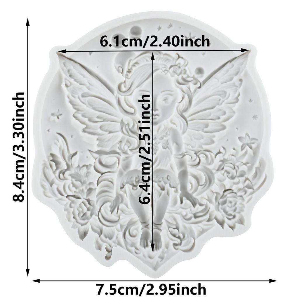 Fairy Silicone Mold Angel Fondant Molds Cake Decorating Tools Cupcake Topper Candy Resin Clay Chocolate Gumpaste Mold