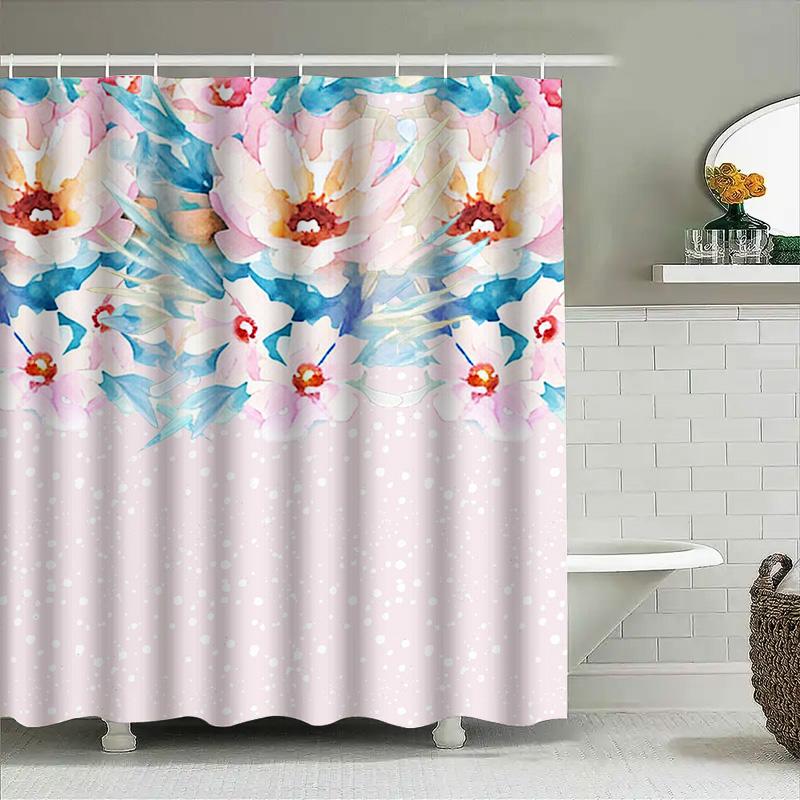 Black Cat Shower Curtain With White Background Home Decor Bathroom Accessories For Cats Lovers Polyester Waterproof Design (72 X