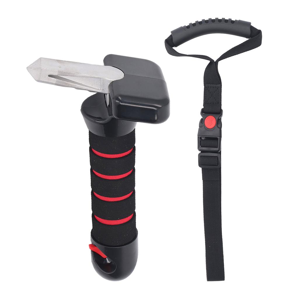 3 In 1 Car Door Handle with Seatbelt Cutter and Window Breaker High Load Bearing Non Slip Grip Vehic