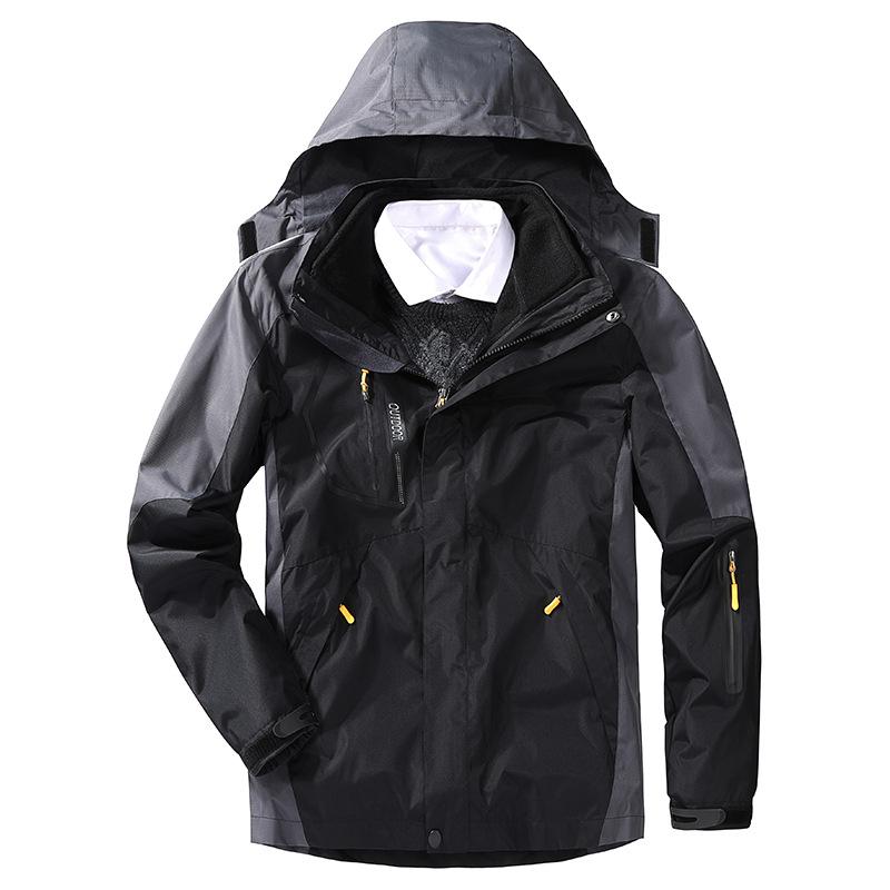Men's 3-in-1 Outdoor Waterproof Workwear with Detachable Fleece Liner