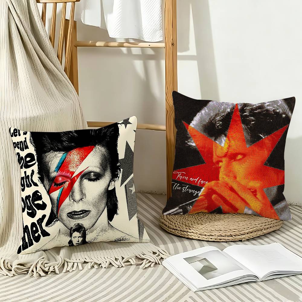 cool D-DavidS B-BowieS Pillow Case Pattern Printed Pillowcase For Living Room Sofa Cushion Cover