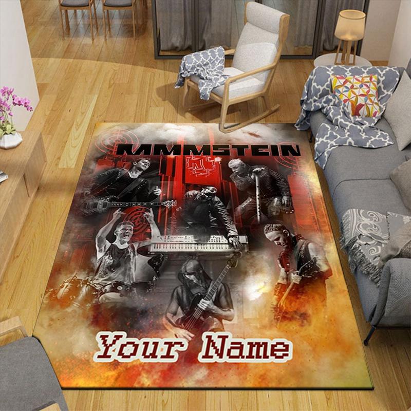 Custom 1Pc Rammstein Metal Music Band Rug Office Carpet Indoor Outdoor Entrance Doormat Nonslip Soft And Comfortable Living Room D2915232
