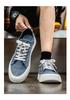 Scarpe casual da uomo in denim a taglio basso, taglia grande, stile coreano, versatili scarpe da skate per primavera e autunno