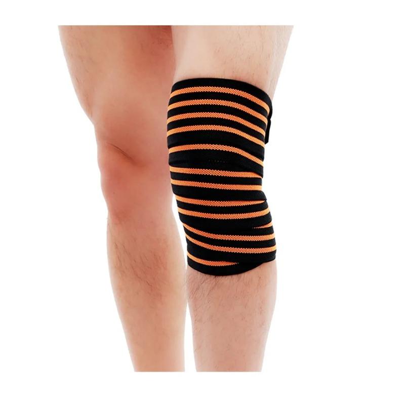 

Elastic Weightlifting Knee Bandage Squat Knee Support Length 195cm L помаранчевий