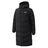 Li Ning Fitness Series Windproof Warm Loose Solid Color Thick Long Hooded Down Jacket Unisex Outerwear Black YYMU151-1