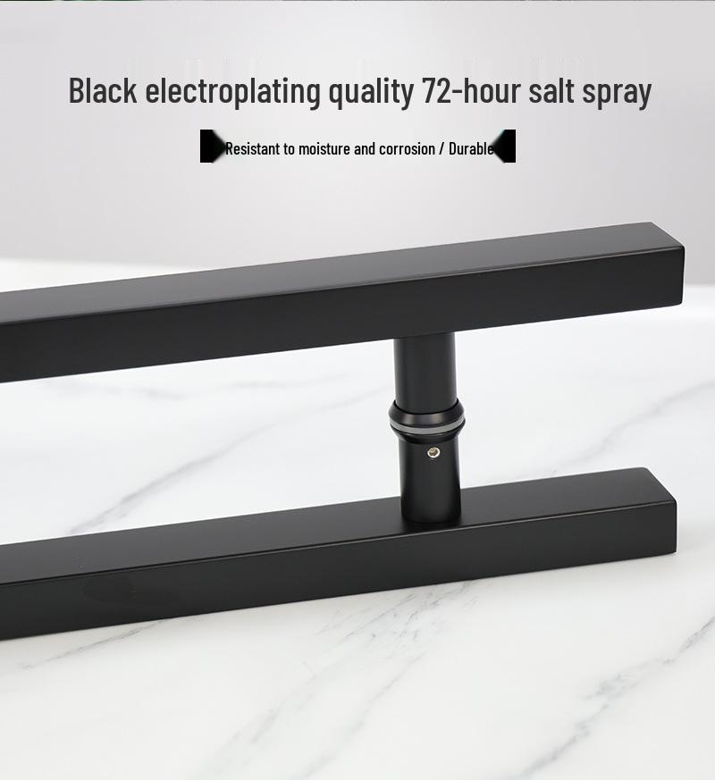 Black Offset Axis Anti-theft Door Lock with 304 Stainless Steel Handle for Wooden Entrance Doors