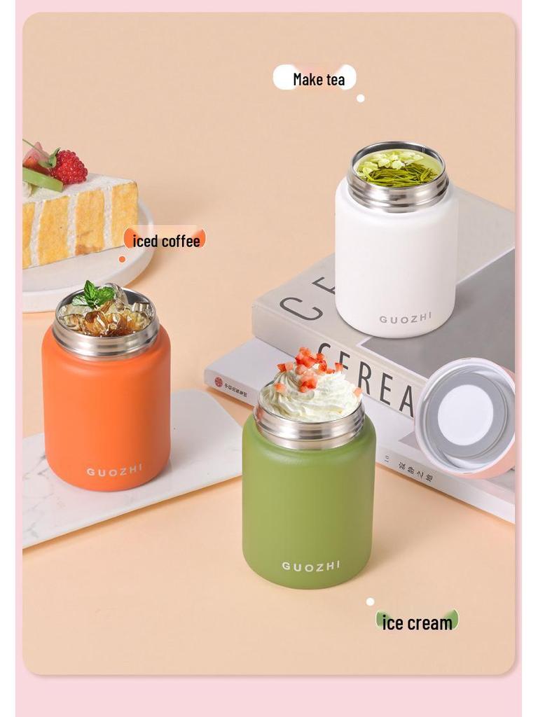 Stainless Steel Insulated Pocket Thermos: Fresh Color Tea & Water Cup for Office or School Use