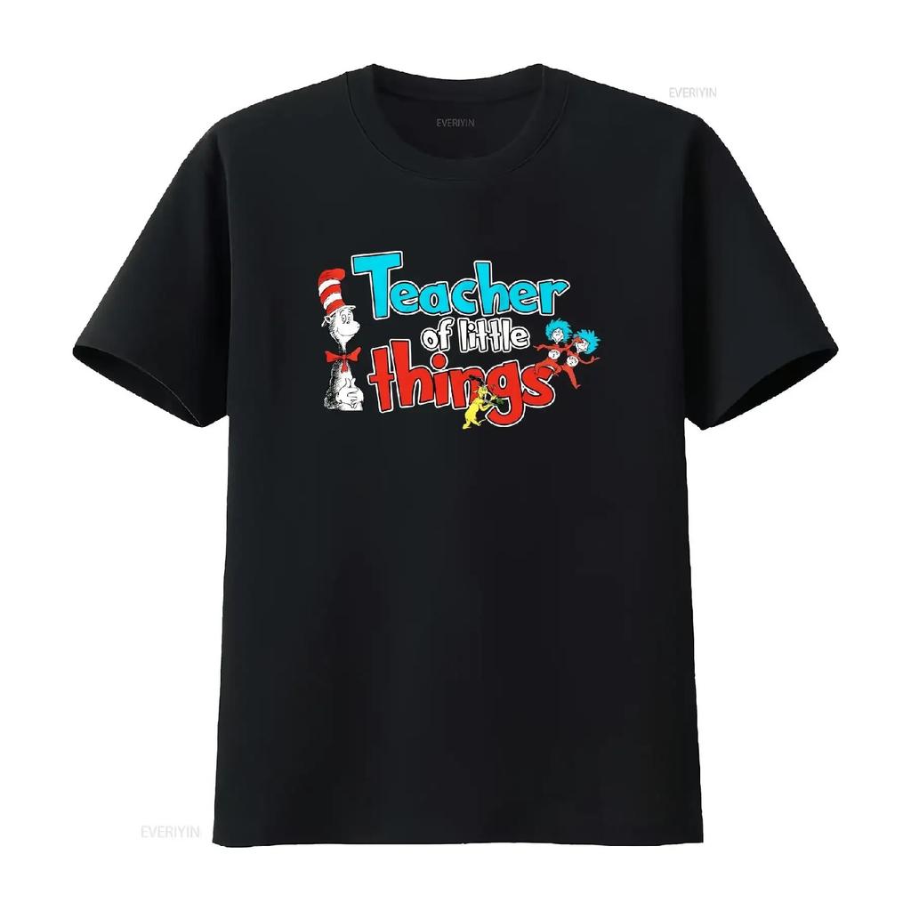 Teacher Of Little Things T Shirt for Cat in HaT National Read Across America Reading Lover BXMU18 vintage Washed Stylish