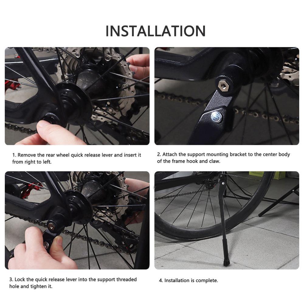 Aluminum Alloy Bike Stand Cycling Kick Stand for 22-29 Inches and 700C Bike Bike Accessories