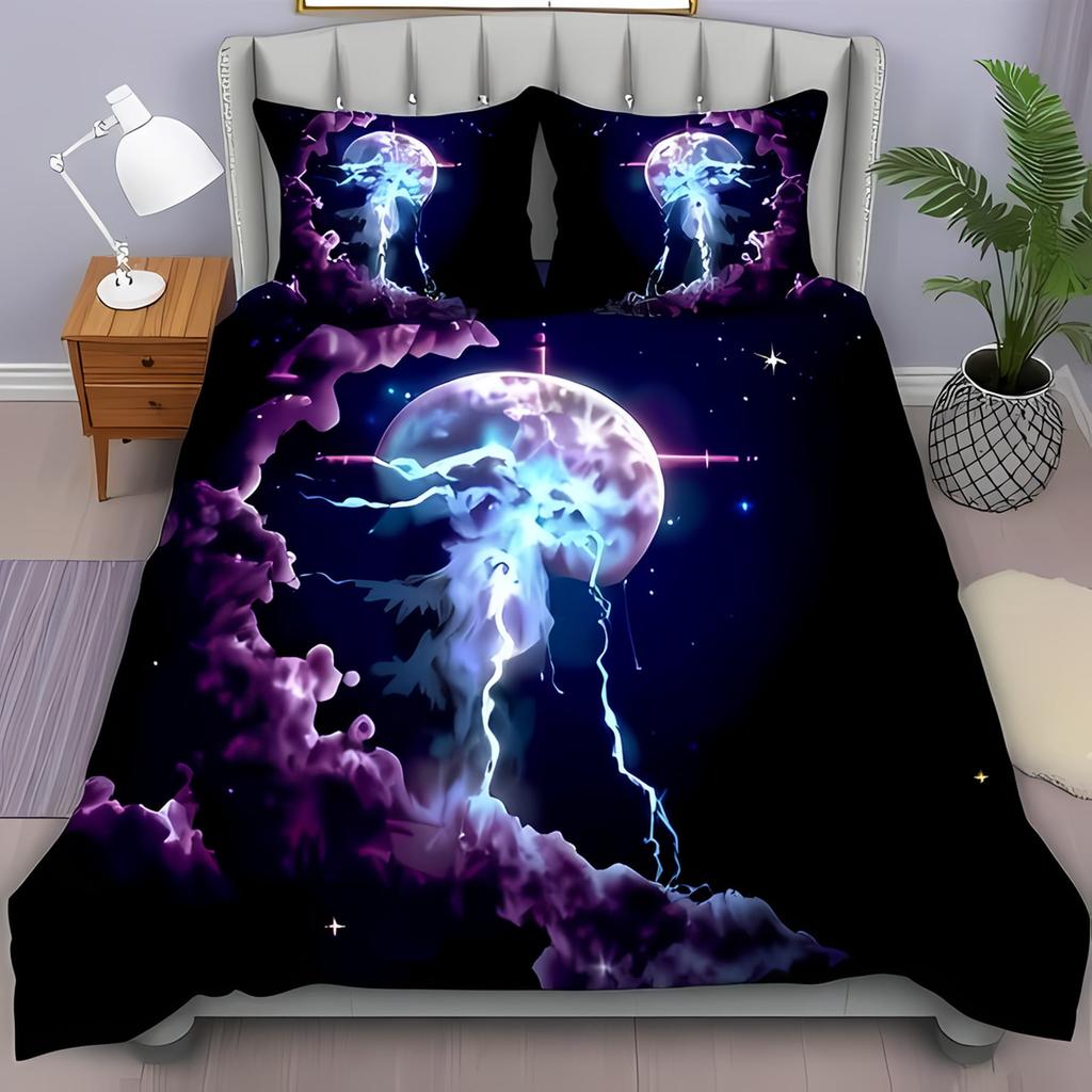Comforter Cartoon Jellyfish Printed S Adult High Quality Bedding Set Bed Giftqueen Size Warm Soft And Breathable