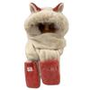 Firefox Plush Ski Hat Scarf Gloves Integrated Women's Winter Warm Furry Cold Ear Protector Lei Feng Hat