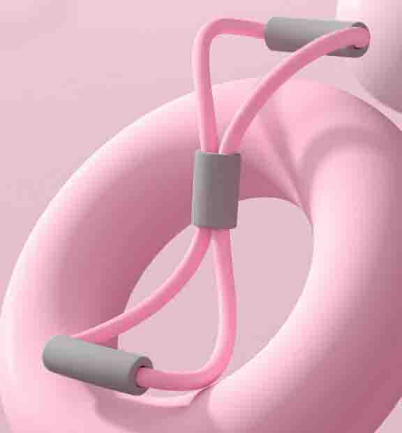 

Эластичный браслет для йоги и фитнеса, 12 мм, восьмиобразный женский латексный заклепочник для ралли светло-розовый