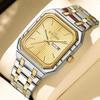 Business Casual Men's Watch Simple Luminous Square Gradually Gold Steel Belt Men's Watch