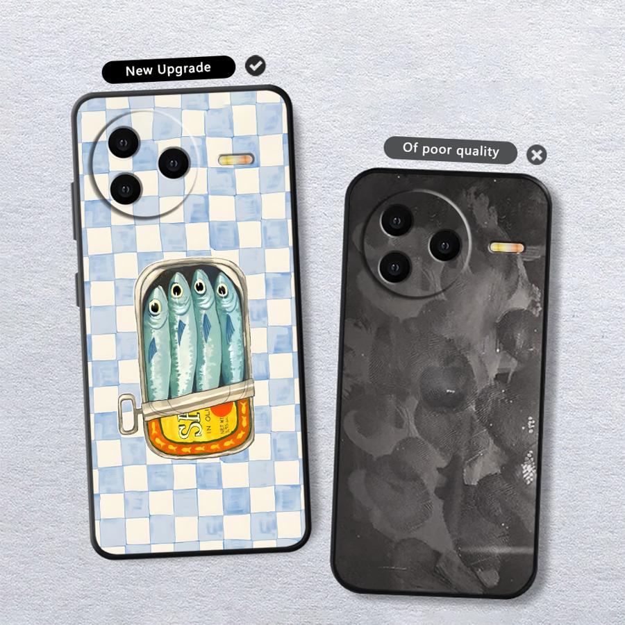 Funda Phone Cover Case for Xiaomi Redmi A1 A2 Plus 13C A4 A5 12C K40 K80 Pro 14C A3 9 10 Cartoon Creative Fish