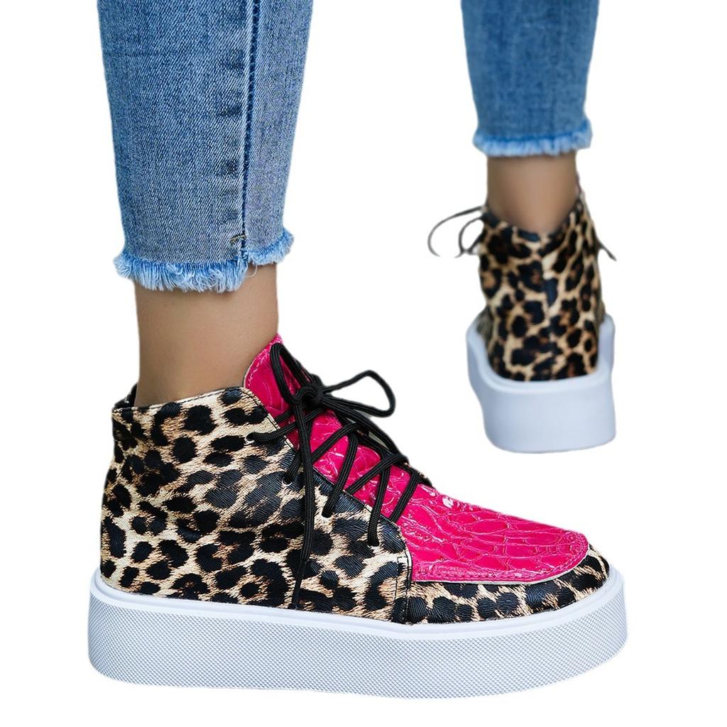 Neue Frühjahrs- und Sommerschuhe mit dicker Sohle zum Schnüren, runde Spitze, einfarbig, europäische und amerikanische Freizeit-Einzelschuhe, Einzelschuhe