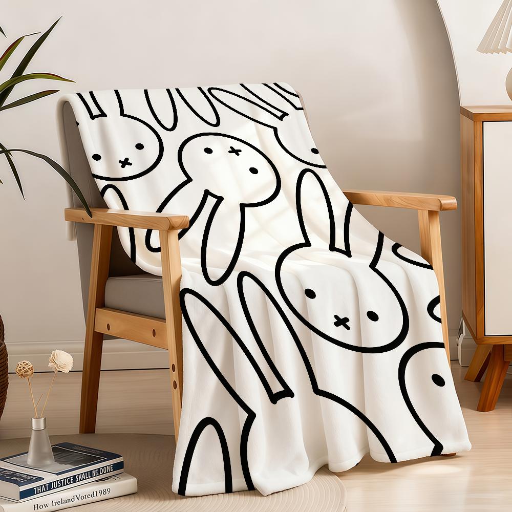 Cartoon Cute M-MiffyS-ES Rabbit Blanket Soft Warm Furry Throw Super Kids Toys Bed Sofa Car Cradle