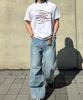 QUTON Patterned Oversized Heavy Short Sleeve T-Shirt