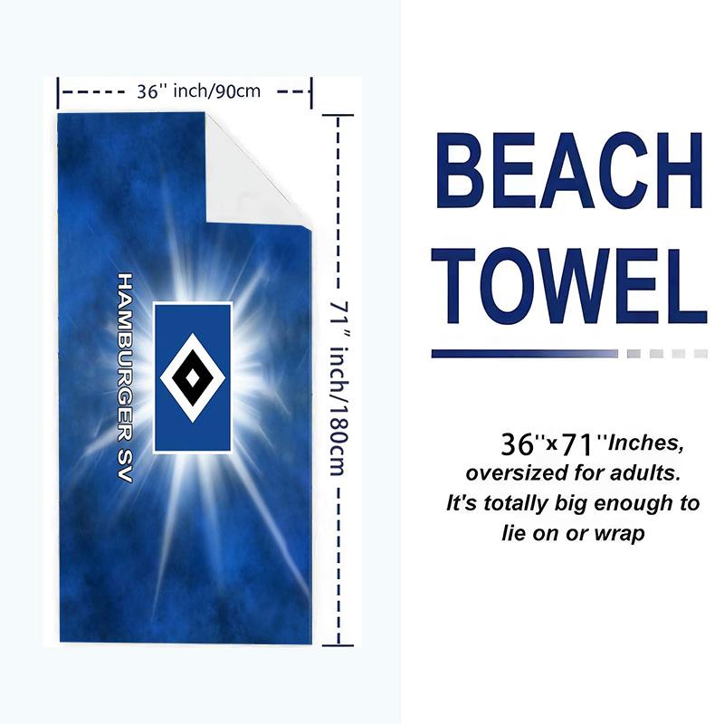 Hamburger Sv Print Beach Towel, Large Soft Quick Dry Towel for Beach Camping Swimming
