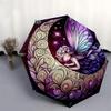 1pc Starry Night Fairy Moon Auto-Folding Umbrella: Portable 3-Fold Design with Iron Frame, Perfect for Outdoor Use, Festive Gifts, Travelers & Daily U