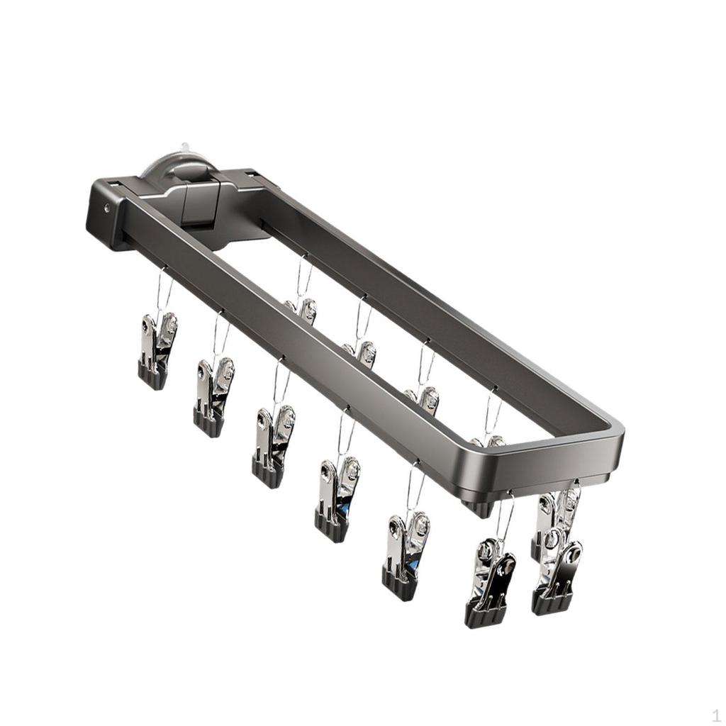 Bathroom Suction Cup Rack Clothes Laundry Hanger Dryer Holder for Socks Towels Dormitory Living