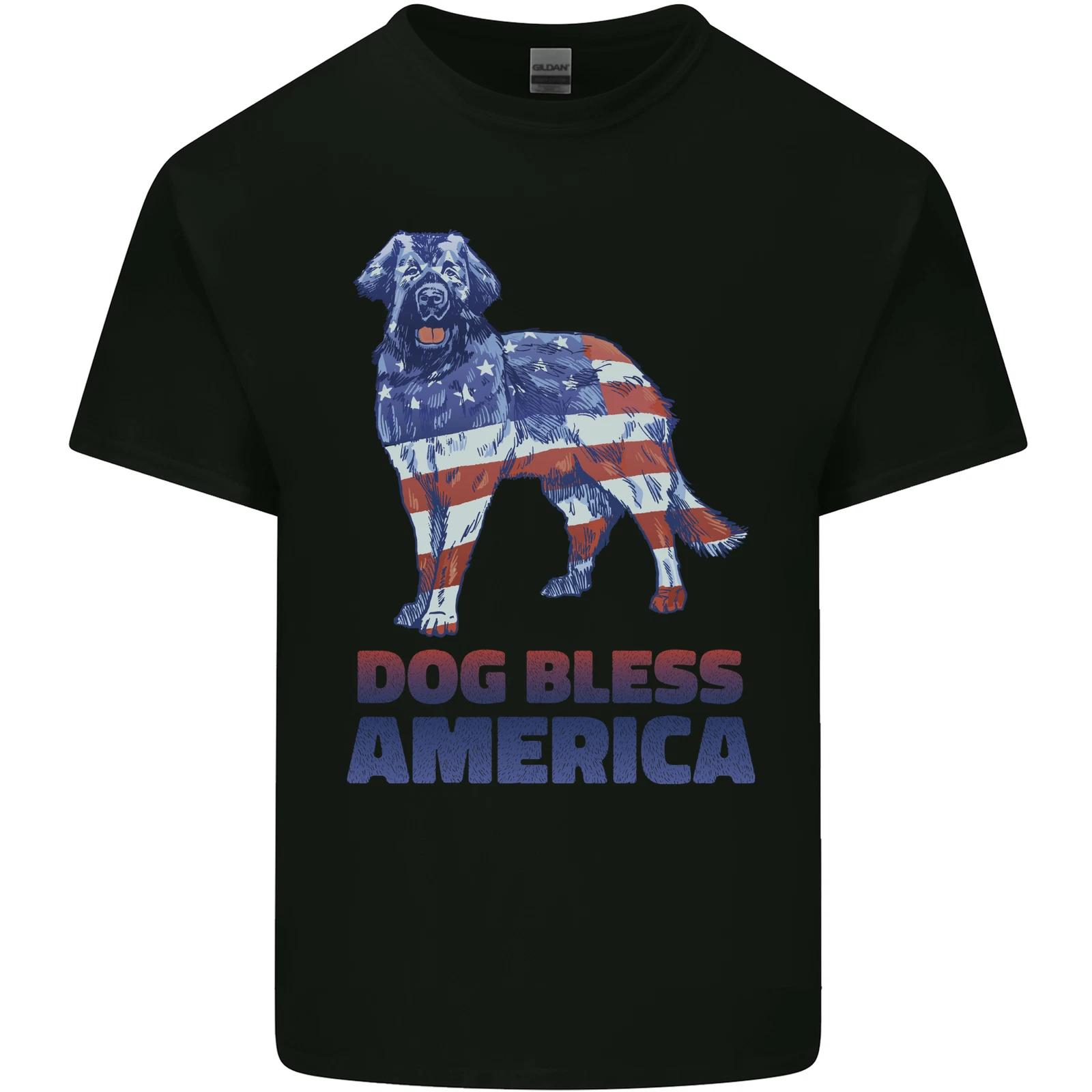 

Dog Bless America USA Kids T-Shirt Childrens M