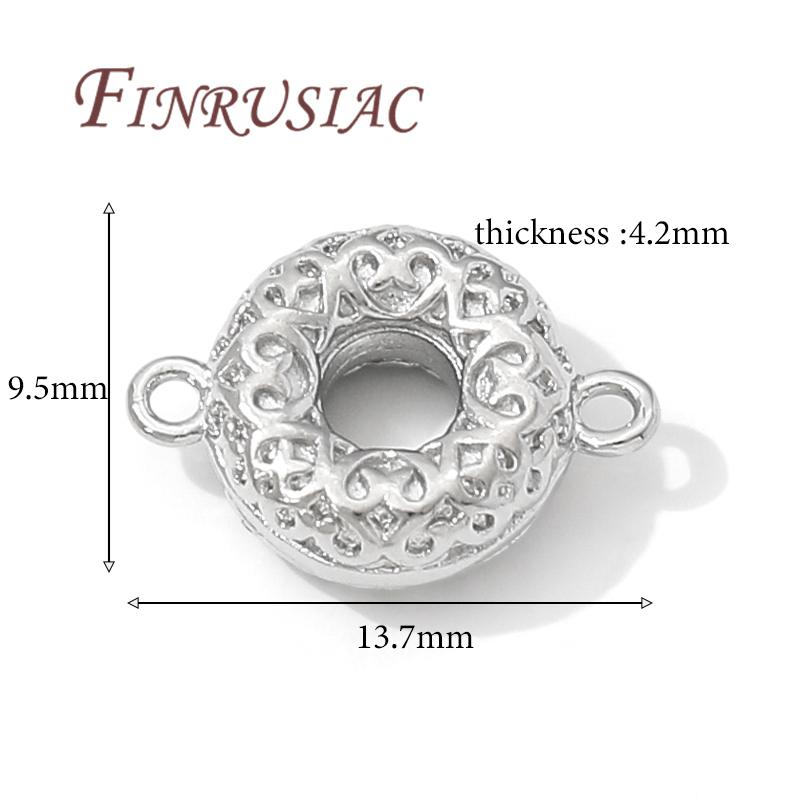 

18K Gold Plated Round Connectors For Jewelry,Charms Connector For Necklaces,Supplies For Jewelry,DIY Bracelets Accessories 2 pieces