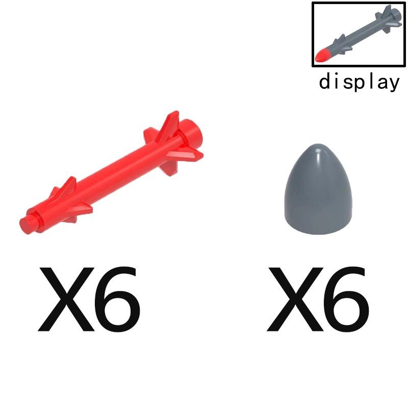 MOC Compatible Military Character Building Blocks Accessories Missile Models Fighter Jet Assembly Children's Toy Mini Brick Gift