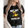 T-Shirt for Women, Polyester Short Sleeve Tee, Casual Fun Statement Top for Casual Attire, Lightweight and Durable Design, Perfect for Home