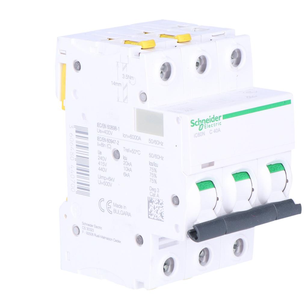 Circuit breaker iC60N-C40-3 C 40A 3-pole