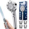 Shower Head Micro Nano Bubble90 Water SavingHigh Pressure5 Levels FlowMist Gently Cleans Pore Dirt Sebum Retains Heat Moisture Skin Hair Care