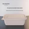 Jiucaijiang Biodegradable Corn Starch Disposable Square Food Container, 1000ml