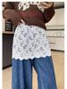 Versatile Lace Hoodie with Butt Curtain: Perfect Base Layer for Autumn, Pairs with Lace-Hemmed Midi Skirt.