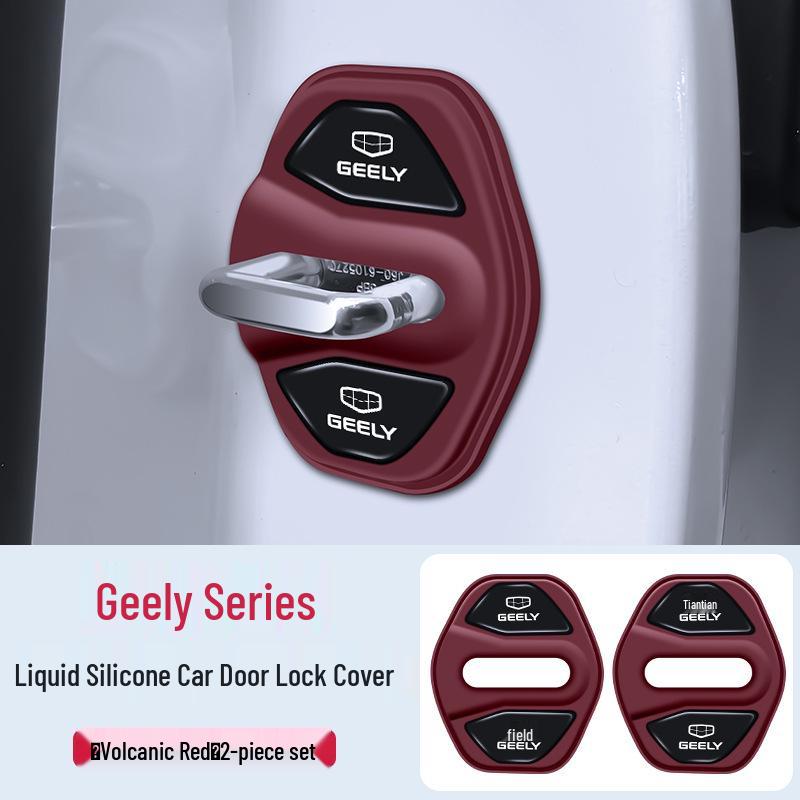 Geely Door Lock Buckle Cover for Hao Yue, Di Hao L, Bin Rui, Xing Rui L, Jia Ji - Shock-Absorbing Protective Sleeve
