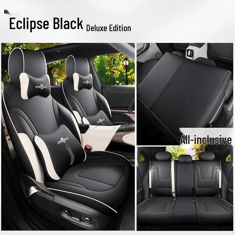 Smart Elf 1 Full Leather Car Seat Cushion - Universal Fit for All Seasons, Five Seats