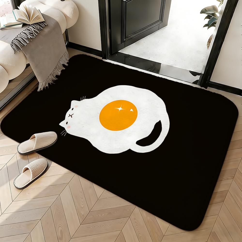 Soft Absorbent Non-Slip Rug Egg Yolk Cat Floor Mat Home Decor Doormat Bedroom Floor Mat Shower Carpet