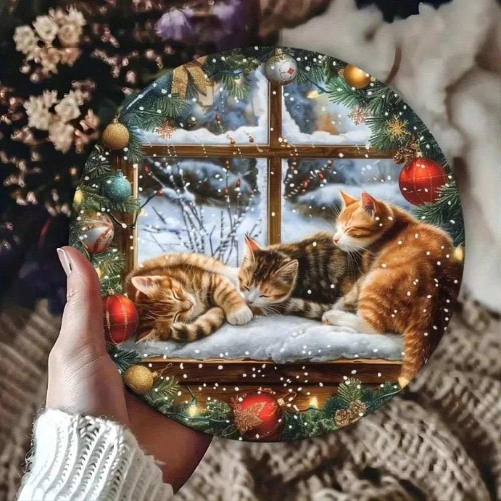 Metal Tin Sign Retro Christmas Home Decor Wall Art Print Garden Balcony Room