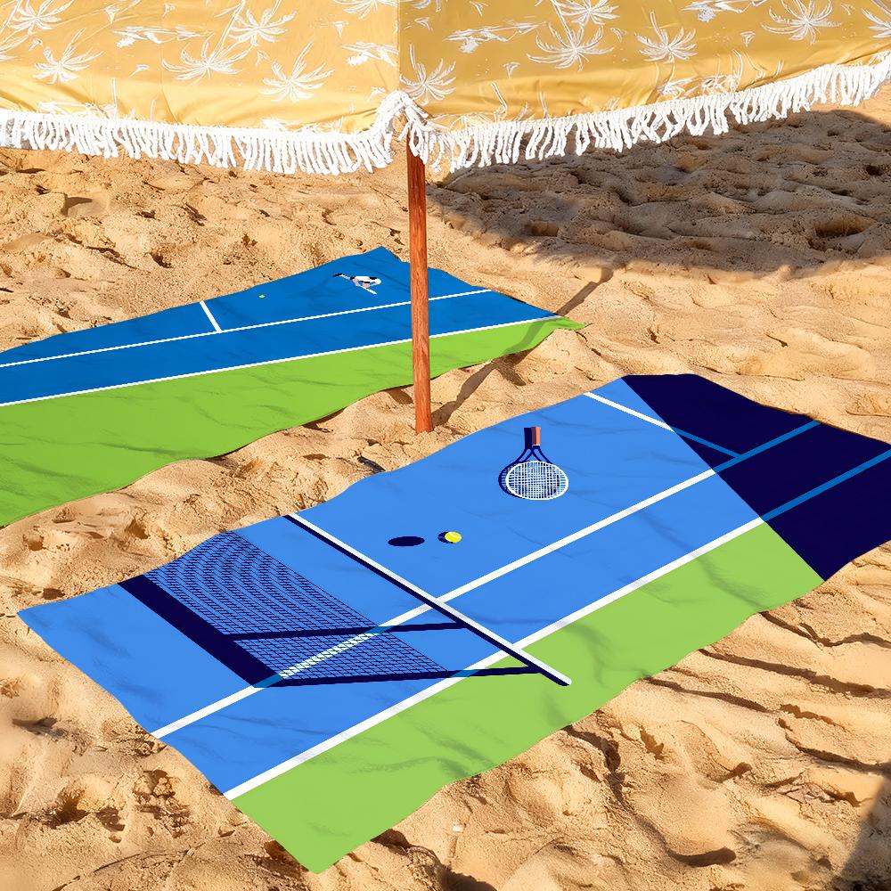 Fashion Tennis Court Towel Soft Pool Gift For Travel Gym Shower Camping Quick Dry Sports Large Beach Towels